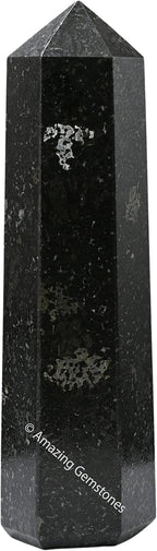 Amazing Gemstone Large Nuummite Crystal Towers ~ Natural Healing Crystal Point Obelisk for Reiki Healing and Crystal Grid (5.5 to 6 INCH)