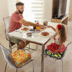 Toddler Booster Seat for Dining Table, Portable Booster Seat for Kitchen Chair, 4 Inch High-Density Foam Cushion with Adjustable Safety Straps and Non-Slip Bottom, Perfect for Kids Travel and Daily