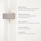 Ubbi Door Pinch Guards, Baby Proof Doors, Child Safety, Baby Finger Protectors, 2 Pack, Taupe