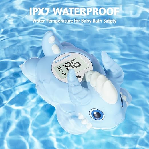 Baby Bath Thermometer – Floating Bathtub Thermometer for Newborn – Accurate Water Temperature Sensor in Fahrenheit & Celsius – Safe Bath Toy for Infants