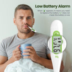 Femometer Thermometer for Adults and Kids, Digital Thermometer with Fever Alert, Memory Recall, C/F Switchable, for Oral, Rectal or Under Arm Use, Green