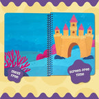 Stick4Ever Jelly Sticker Book - for Kids - Waterproof, Easy to Clean Jelly Stickers - Busy Book for Toddlers with 50 Pcs of Jelly Stickers (Under The Sea)