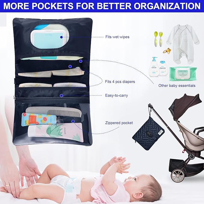 Diaper Bag Tote: Mommy Bag, Baby Bag for Boy and Girl, Mom Hospital Bag, Twins or 2 Kids Diapers Bag