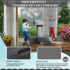 jela Foam Blocks 6Pcs Soft Play Equipment Waterproof Fabric, UV Resistant Toddler Climbing Toys Indoor& Outdoor Soft Play Climbing for Toddlers, Lightweight Climbing Blocks for Babies, Kids (Darkgrey)