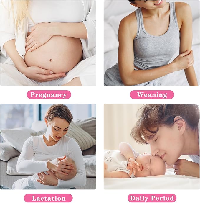 Breast Ice Packs, Hot & Cold Gel Therapy Pads for Breastfeeding, Postpartum Nursing, Engorgement, Mastitis, Pain Relief Breast Packs with Soft Covers, 2 Pack (Pink)