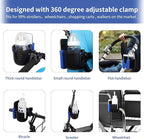 Accmor Stroller Cup Holder with Phone Holder, Bike Cup Holder, Universal Cup Holder for Uppababy Nuna Doona Strollers, 2-in-1 Cup Phone Holder for Stroller, Bike, Wheelchair, Walker, Scooter