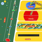 Tree Swing Climbing Rainbow Rope, Heavy Duty Swing Disc Seat Replacement for Kids with Hanging Strap and Platform Carabiners Indoor/Outdoor Playground Accessories (Red)