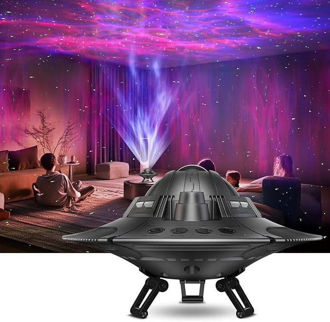 UFO Galaxy Projector, LED Lights for Bedroom, Star Projector, Night Light for Kids and Adults, Starry Nebula Ceiling LED Lamp, Room Decor Aesthetic, Gifts for Christmas, Birthdays, Valentine's Day