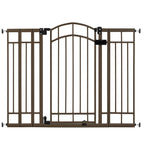 Ingenuity Decorative Extra Tall Baby Gate & Dog Gate, 28.5"-48" Wide, 36" Tall, Hardware or Pressure Mounted, Install on Top or Bottom of Stairs, Banister, or Doorway - Bronze