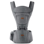 Baby Carrier with Hip Seat, Baby Carrier Newborn to Toddler, 6-in-1 Ways to Carry, All Seasons, Adjustable Baby Holder Carrier for Breastfeeding(Grey)