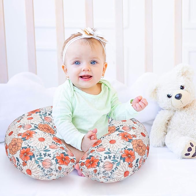 Accmor 2 Pack Nursing Pillow Covers, Stretchy Nursing Cover for Breastfeeding, Ultra Soft Comfortable Pillow Slipcover for Baby Girls Boys Newborn