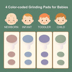 Fansidi Baby Nail Trimmer Electric – Limited Forest Serenity Green, Gentle Baby Nail File Electric| 10 Grinding Heads + 8 Replacement Pads| Quiet LED |Baby Nail Clippers for Newborn Infant Toddler