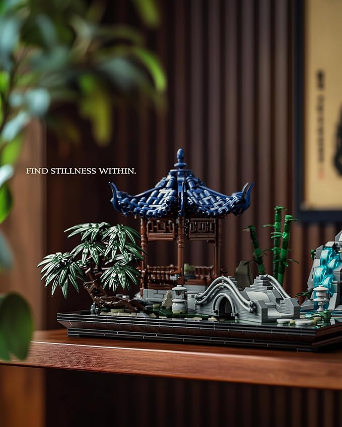 Nifeliz Chinese Garden Building Set, Aesthetic Model Toy for Display in The Home or Office, an Ideal Gift Idea for Gardening and Mindfulness Enthusiasts (1877 PCS, NF10311)