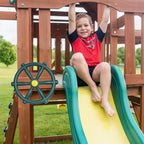 RedSwing Playground Accessories for Kids, Play Set Attachments with Pirate Ship Wheel, Telescope and Safety Handles for Outdoor Backyard, Swing Set Replacement for Treehouse, Easy to Set Up