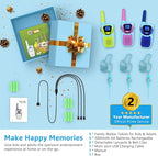 Walkie Talkies for Kids Long Range Walkie-Talkie for Adults Rechargeable 2 Way Radios 3 Pack with Lanyard 4 Miles NOAA USB VOX, Family Toys for 3-12 Year Old Boys Girls Toddlers Camping Hiking