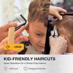 SUPRENT Low Noise Hair Clippers for Men Easy-Clean Waterproof Clippers, Cordless Clippers & Trimmers Set for Family Grooming