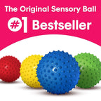 Edushape Original Sensory Ball - 7" Yellow Baby Ball Enhances Gross Motor Skills for Kids 6 Months & Up