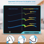 LCD Writing Tablet,16 Inch Colorful Screen Rechargeable Doodle Board Toddler Educational Toys for 3 4 5 6 Years Old Boys Girls Reusable Portable Drawing Tablet Christmas Toys Gifts for Kids (Blue)