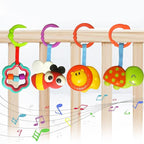 Baby Toys, Cartoon Animal Hanging Rattle Toys, Handbells Baby Rattles, Baby Bed Crib Car Seat Travel Stroller Toys for Infant, Best Birthday Gift for Newborn, 4 Pack