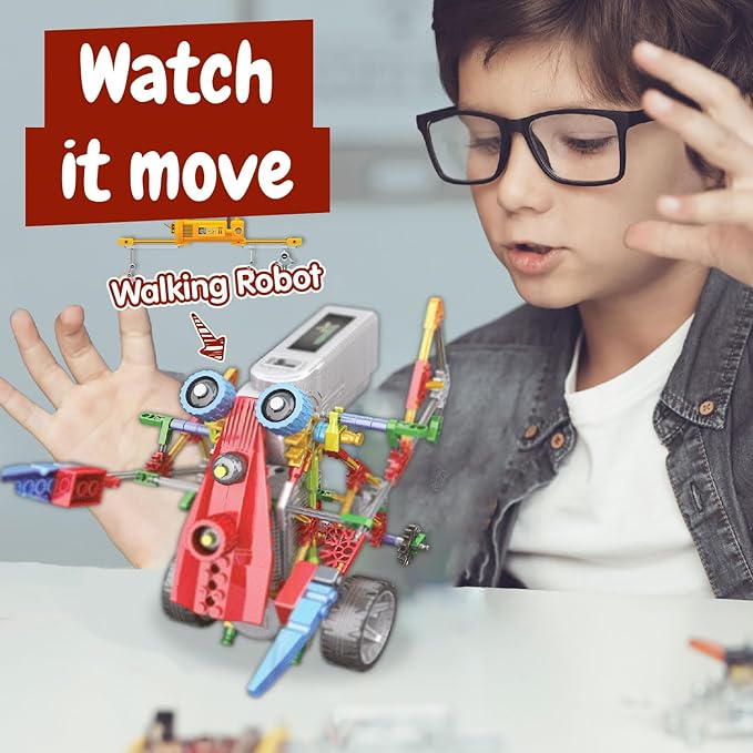 Science4you Robotics Alfabot - Robot Building Kit for Kids, 238 Pieces - Build Your Own Robots and Make Them Move - 3 Different Robots in 1 Toy - STEM Educational Toy for Kids Age 8-14