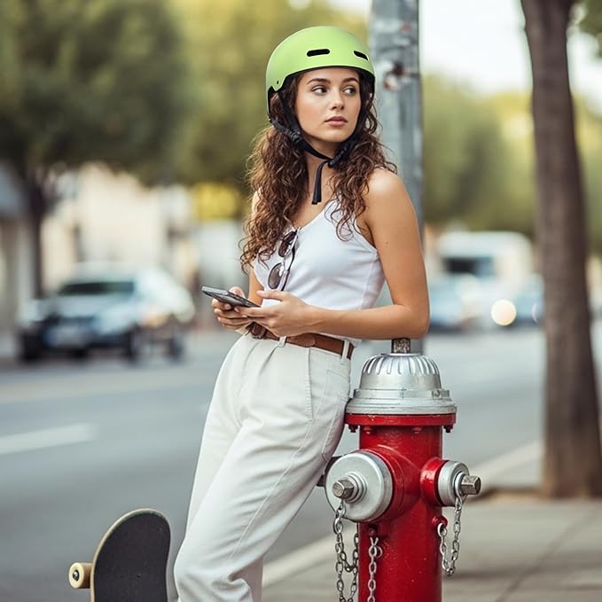 Skateboard Bike Helmet for Adults Women Men Youth Kids (2-3-5-8-14+ Years Boys Girls) - Lightweight Multi-Sport Adjustable Helmets for Bicycle Skateboard Scooter Skate Cycling