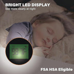 Amplim Baby Thermometer | 3-in-1 Accurate Infrared Thermometer for Ear, Forehead & Touchless, Fever Thermometer for Baby, Infants, Toddlers, Kids & Adults | Base Stand & Clock (Black)