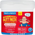 Boudreaux's Butt Paste Maximum Strength Diaper Rash Cream, Ointment for Baby, 14 oz Flip-Top Jar