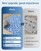 Odorless Premium Foam Baby Play Mat 4ft x 6ft, Soft Microfiber Fabric Crawling Mat for Floor- Comfortable and Hypoallergenic, Non-Slip Cushioned Floor Playpen mat for Infants,Babies,Toddlers