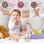 Baby High Chair Suction Toys Teething Chew - Baby Teething Toys Silicone Teethers, Table Toys, Food Grade Silicon for 6 12 18 Months (Beige Pink)