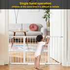 Easy Step Walk-Thru Baby Gate – Adjustable Safety Gate for Babies & Pets, Pressure Mount Kit, Includes Wall Cups & Extensions – 29.7 to 59.8W x 30.5H inches, CPC Certified