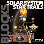 Solar System Mini Building Sets with Light,Rotatable Space Exploration Building Toys, Educational Toy Gifts for Boys Girls(697PCS)