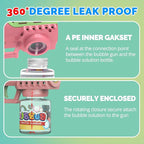 EagleStone Bubble Gun Toys for 3+ Year Old Kids Boys Girls, 2 Pack Automatic Bubble Machine with Bubble Solution, Summer Outdoor Kids Toys for Ages 3-4,4-6,5-7, Birthday Gifts for 3 4 5 6 7 8 Year Old