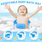 Baby Bath Seat for Babies 6 Months & up,Baby Bath Seat,Non-Slip Toddler Bath Seat, Sit Up Bath Seat for Baby,Safe Infant & Newborn Bathtub Chair with Soft Cushion（Blue）