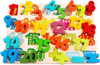 Wooden Puzzles for Toddlers, Voamuw Alphabet Number Shape Learning Puzzle for Kids Ages 3 4 5, Montessori Toys Preschool Education Chunky Jigsaw for Boys and Girls