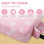 Booster Seat for Kitchen Chair with Adjustable Straps, Toddler Booster Seats for Dining Table Portable for Travel Camping Eating, Booster Cushion for Table for Baby Child Infant Kid Boy Girl