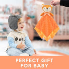 Pro Goleem Fox Security Blanket Orange Soft Baby Lovey Unisex Lovie Baby Gifts for Newborn Toddler Snuggle Toy Stuffed Animal 16 Inch