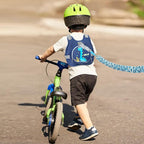 Accmor Toddler Safty Harness Leash, Cute Dinosaur Child Leashes + Reflective Anti Lost Wrist Link, Foldable Baby Walking Harness Pocket Kids Tether Protection for Boys Girls Aged 1-5 to Travel Outdoor