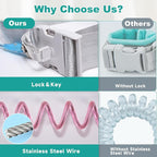 Toddler Leash for Hands-Free Safety Walking, Leash for Kids with Key Lock, Safety Walking Harness for Toddlers, Adjustable Child Leash for Boys and Girls to Outdoor Travel (2 Packs)-Bule and Pink