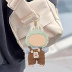 2-Piece Doll Clothes Set – Adorable Bear Themed Bib Pants & Gray T-Shirt for 15cm/17cm Dolls – Perfect Outfits Accessories Fits 15cm Dolls (No Doll)