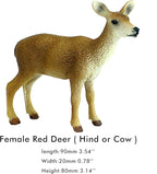 FUNSHOWCASE African Jungle Animals Toy Red Deer Figure Realistic Plastic Figurine Playset Lot 2-Piece