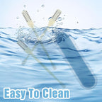 3Pcs 2-in-1 Nasal Hair Cutter Nostril Hair Remover Tool Portable Manual Mens Nose Hairs Trimmer Suitable for Men and Women with Soft Cleaning Brush (Cream)