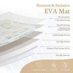 PopsyKosy Premium Baby Foam Play Mats - Stylish Floor & Exercise Puzzle Mat for Toddlers and Kids- 6 Soft, Non-Toxic, Odorless, Peel-Resistant Foam Tiles - 6ft x 4ft- 0.5” inch Thick, Pastel Blue Gray