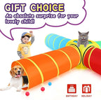 Moncoland Kids Play Tunnel Tent for Toddlers, 5 PCS Colorful Pop Up Crawl Tunnel Toy for Baby or Pet, Collapsible Gift for Boy and Girl Indoor Outdoor Game