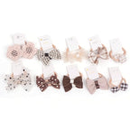 Boutique Baby Hair Bows and Elastics, 20 Pcs Toddler Ponytail Holders with Bows, 1.2 Inch Pigtails Rubber Bands Hair Accessories for Little Girls (Set-D)