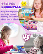 Baobrava Foil Art Fun Kit for Kids - DIY Toy Unicorn Princess Foil Art Craft Activity for Kids, Foam Stickers Fun Craft Kits & Supplies, Creative Christmas Birthday Gifts Travel Toys for 4 and Up