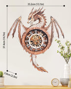 Rnfinewow 3D Wooden Puzzles for Adults, 3D Puzzles Dragon Clock Kit (with Pendulum), Beginners Wooden Puzzle for Adults Teens Home Wall Decor Clock Gifts for Men Women
