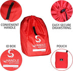 Car Seat Travel Bag for Airplane - Fits Convertible Car Seats, Infant carriers & Booster Seats, Red Upgrade (Red Upgrade)