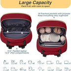 MOMUVO Diaper Backpack for Women Large Capacity with Insulated Pockets Diaper Bags For Baby,Burgundy
