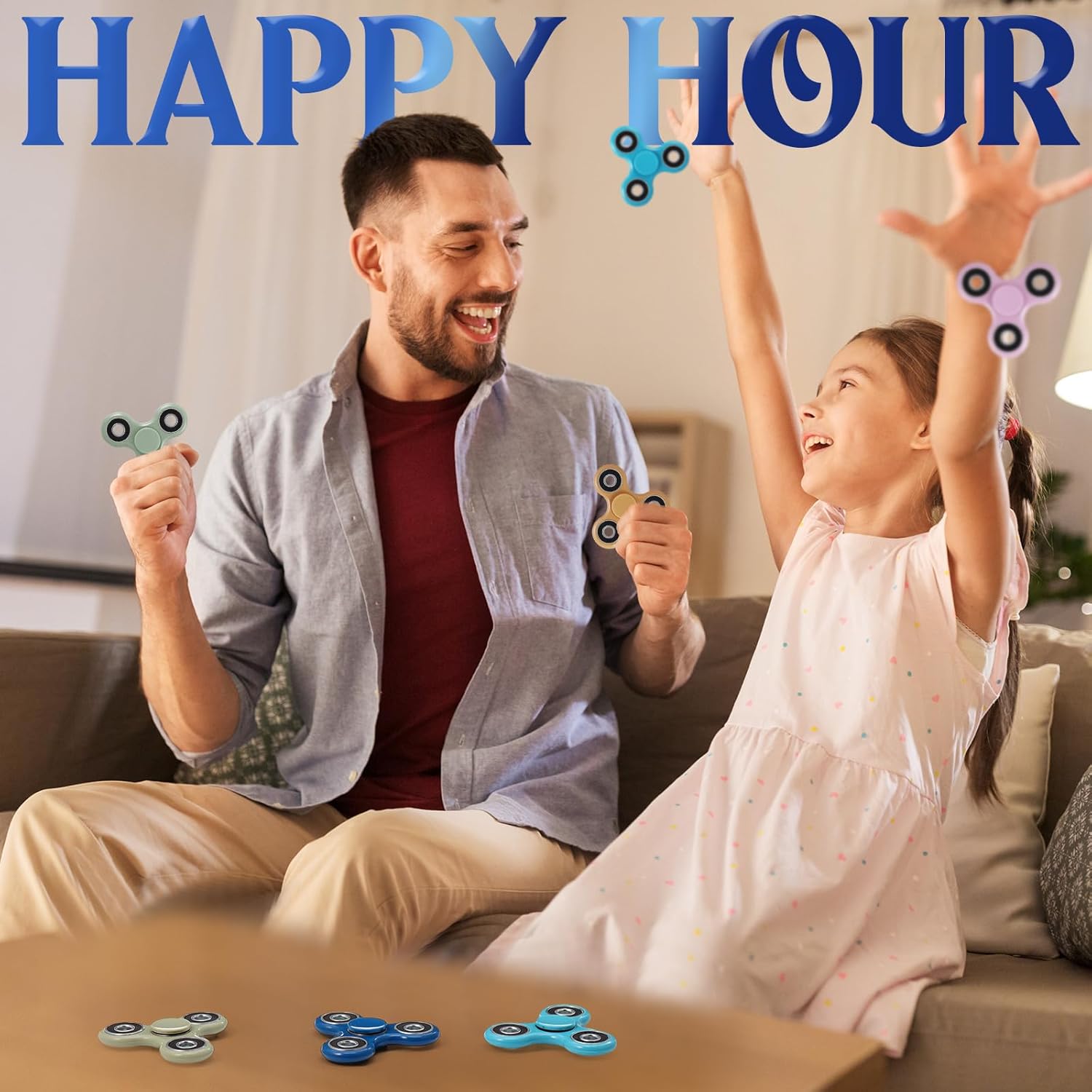 6 Pcs Fidget Spinner Toy Hand Fidget Spinner Bulk Sensory Fidget Toy Adults Fidget Spinners for Adults Kids Party Favors Classroom Prizes Gift Bag Fillers Fidget Relief Toys, 6 Colors