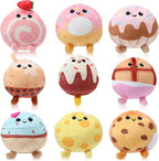 Libima 9 Pcs Mini Stuffed Animals Keychains 3.15 Inch Small Plush Cute Ornaments Bulk Toys for Baby Shower Birthday Party Decors Gift Bags Fillers Halloween Christmas Basket Stuffers(Desserts)